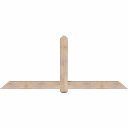 Ekena Millwork Eugene Smooth Timber Gable Bracket, Douglas Fir, 96"W x 40"H x 5 1/2"D x 5 1/2"F, 10/12 Pitch GBW096X40X0606EUG00SDF